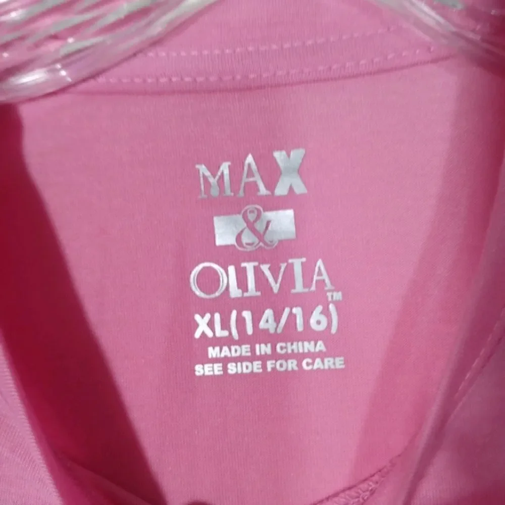Max & Olivia Dreamer Pink Jersey Pajama Top WT3